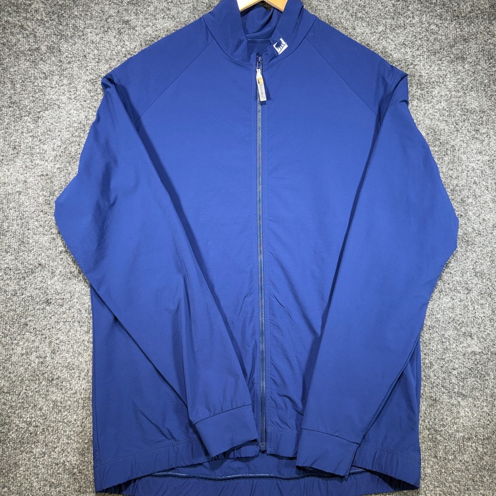 Solumbra Sun Protection Activewear Jacket Women 3X Blue Stretch Vintage USA Made